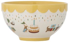 Żółto-kremowa kamionkowa miska dla dzieci ø 13,5 cm Celebrate – Bloomingville Mini