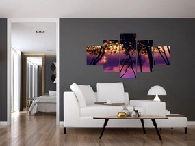 Obraz - Drzewa o zachodzie słońca (125x70 cm)