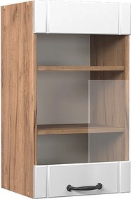 Szklana szafka kuchenna biały domek wiejski 40x34.1x72 fame-line