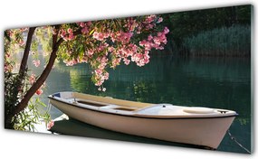 Szkło Ozdobne do Kuchni Łódka Pod Rozłożystym Drzewem