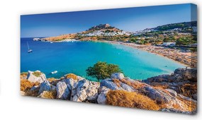 Duży obraz na płótnie Panorama Greckiego Wybrzeża