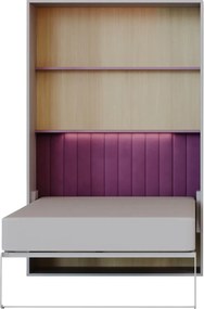 Łóżko młodzieżowe rozkładane 120x200 kaszmir + różowy B2-T43