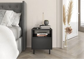 Czarna nowoczesna szafka nocna Dancan MIRKA