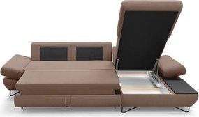 Narożnik LOFT z funkcją spania Regulowane zagłówki i podłokietniki Prawa strona Salvador 03