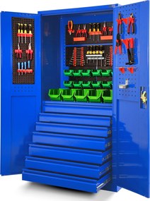 Szafa warsztatowa z szufladami Darek 92x50x185 cm niebieska