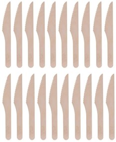 Jednorazowe noże drewniane, 20 sztuk w komplecie