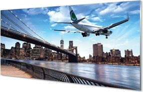 Panel nad Blat Kuchenny Samolot w Chmurach nad Miastem