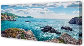 Obraz canvas na ścianę Greckie Góry nad Lazurowym Morzem