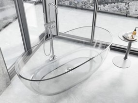 Mexen Pure wanna wolnostojąca transparentna 170 x 80 cm, clear, korek chrom - 58071708008
