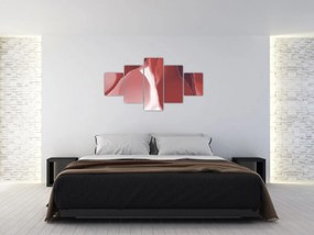 Obraz - Czerwony abstrakcyjny kwiat N⁰3 (125x70 cm)