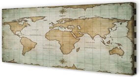 Obraz drukowany na płótnie Artystyczna Przypalona Mapa