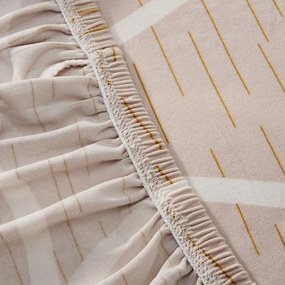 4Home Pokrowiec elastyczny na krzesło Abstract beżowy, 45-50 cm, zestaw 2 szt.