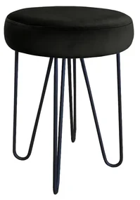 Taboret TORIN 2 MG VELVET czarny ATOS