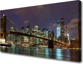 Obraz canvas Most Wiszący nad Rzeką