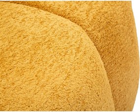 Musztardowa sofa z materiału bouclé 145 cm Ball – Mauro Ferretti