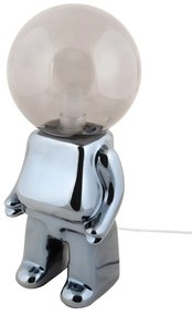 Szara lampa stołowa LED ze ściemniaczem ze szklanym kloszem (wysokość 27 cm) Ross – Leitmotiv