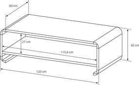 Ława LEGAME 120 cm Stolik Kawowy do Salonu