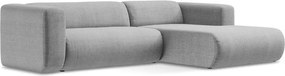 Jasnoszary narożnik (prawostronny/z szezlongiem) Ekahi – Makamii