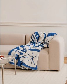 Niebieski koc 165x200 cm Lino – noo.ma