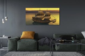 Obraz canvas na ścianę Statek o Złotym Poranku