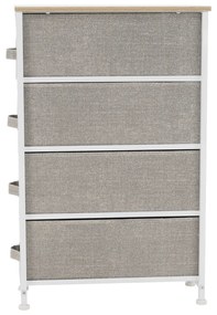 Komoda z szufladami z tkaniny OFELIA, biały