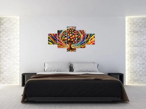 Obraz – Kolorowe drzewo z jabłkami (125x70 cm)