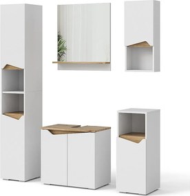 Zestaw mebli łazienkowych biały 60x35x57 marelle