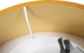 Nowoczesna lampa sufitowa żółta ze złotym wnętrzem 30 cm - Drum