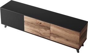 Szeroka szafka RTV z ryflowanym frontem Random RTV-2