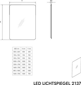 Lustro z oświetleniem LED 2137