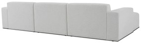 Biały narożnik z materiału bouclé (lewostronny) Roxy – Scandic