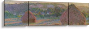 Obraz - Claude Monet, Stacks of Wheat (End of Summer) , reprodukcje (170x50 cm)
