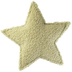 Zielona poduszka na sofę dziecięcą z materiału bouclé Star – Wigiwama