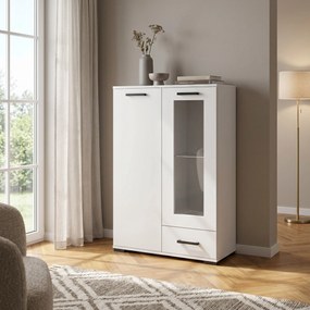 Komoda ALBANO 80 cm do Salonu Sypialni z Szufladą Biały