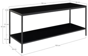 Czarna szafka pod TV 36x45 cm Vita – House Nordic