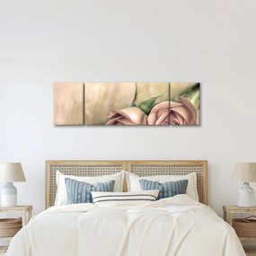 Obraz - Delikatne róże (170x50 cm)