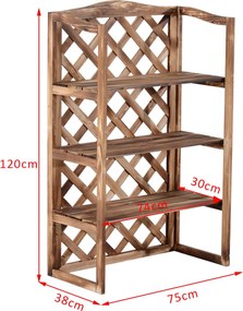 Outsunny stojak na kwiaty drewniany 3 piętra jodła półka na rośliny ławka na kwiaty stabilna i dekoracyjna | Aosom PL