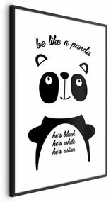 Plakat Panda 29,7x42 cm z ramą czarną z marginesem ARTGEIST B