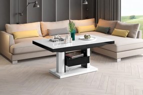 Ławostół podnoszony i rozkładany z półką i szufladą Quadro Max Hubertus połysk