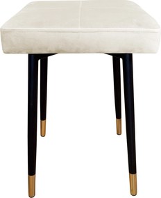 Taboret MAX tkanina Welur stelaż metalowy STOŁEK LOFT : Kolor nogi - Czano-złota stożek, Kolor tkaniny - VELVET - MG50, Typ tkaniny - Velvet