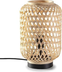 Lampa stołowa Yuna z bambusa, średnica 22,5 cm.