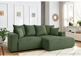 Zielony aksamitny narożnik Enjoy – Bobochic Paris