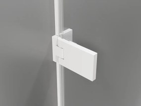 Mexen Lunar-F drzwi prysznicowe składane lewe 60 cm, transparent, białe - 836-060-000-20-00-L