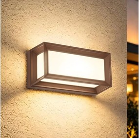 Brilagi - LED zewnętrzny kinkiet natynkowy z czujnikiem PARKER LED/12W/230V brązowy IP44