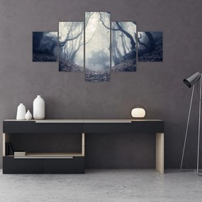 Obraz- Las we mgle (125x70 cm)