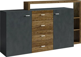 Komoda BOTTEGA 180 cm do Salonu Sypialni Odcienie szarości