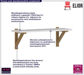 Minimalistyczna skandynawska półka ścienna - Norveso 13X