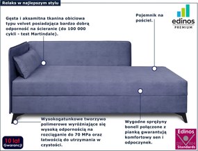 Niebieski tapczan z pojemnikiem B9-T67