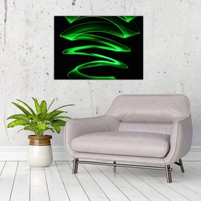Obraz - neonowe fale (70x50 cm)