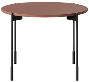 Stolik kawowy Sonatia 60 cm okrągły na metalowych nogach - burgund